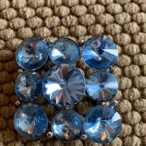 1950 Albert Weiss Square Blue Stone Brooch